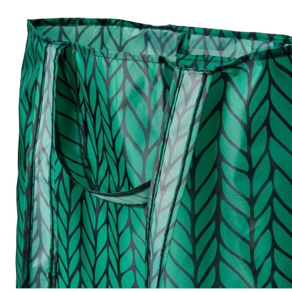 IKEA Bags Ikea Green Black Leaf Skynke Shopping Bag Tote Jj444
